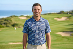 PUMA Pezula MATTR Floral Polo Navy Mint