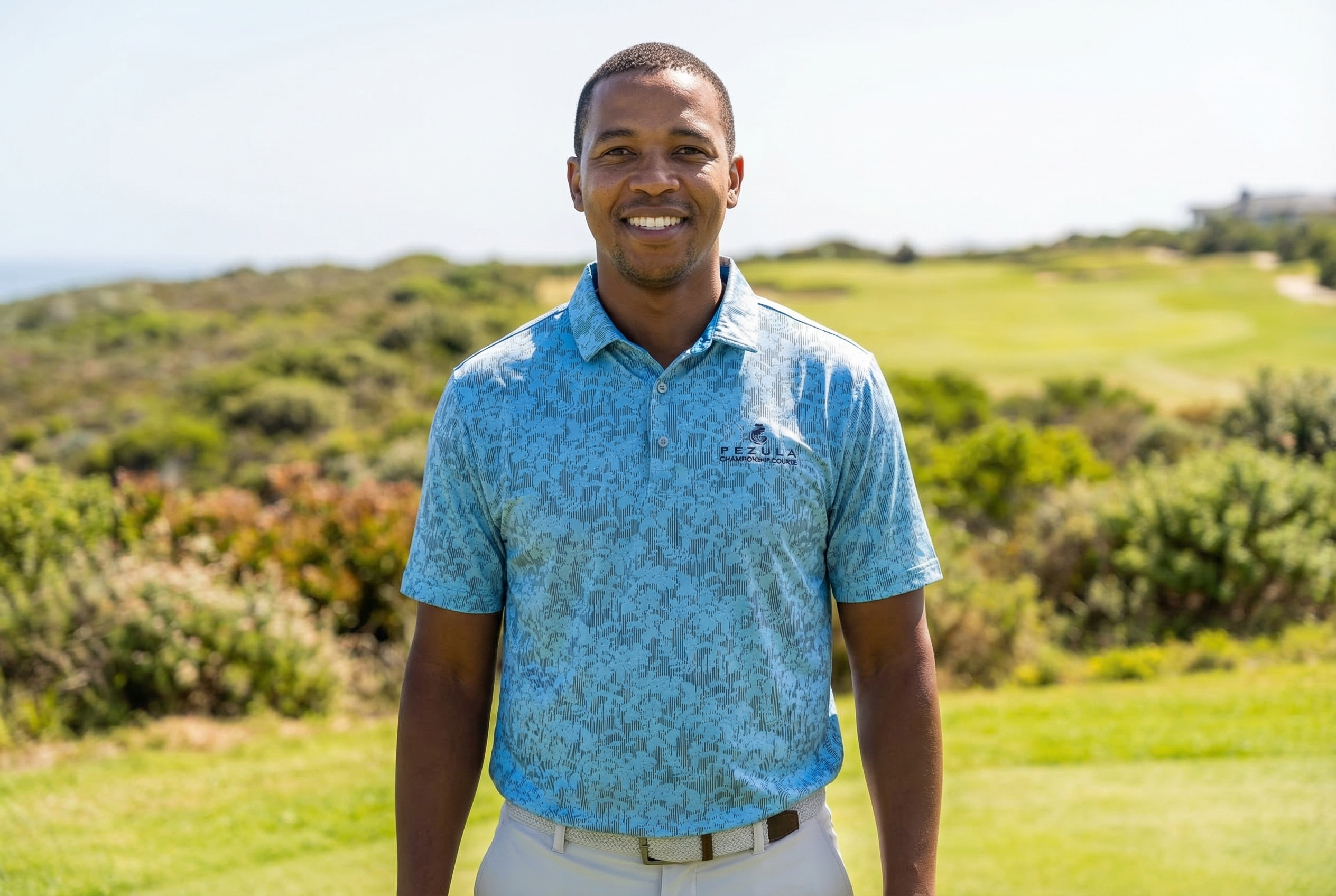 Ahead Pezula Performance Polo Ocean Mist