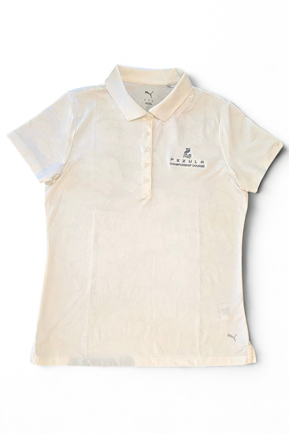 Puma Pezula Birdies Polo – Floral Jacquard | Warm White
