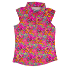 Pezula IBKUL Hot Pink Multi Colour Polo Shirt