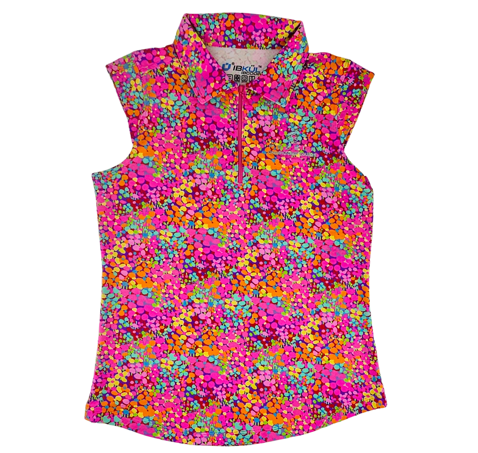 Pezula IBKUL Hot Pink Multi Colour Polo Shirt
